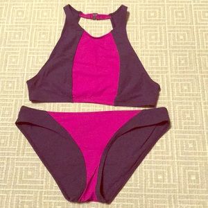Flagpole Swim two-piece colorblock bikini swimsuit